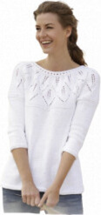 Bilde av Summer Leaves by DROPS Design - Genser Strikkeoppskrift str. S - XXXL - XXX-Large