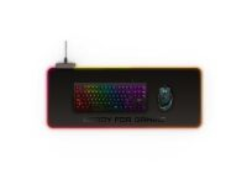 GAMING Pad ESG P5 RGB, Sort, Monokromatisk, Gummi, USB-strøm, Antiskliunderlag, Musematte til gaming
