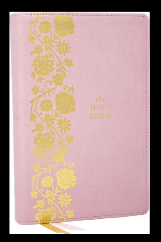 KJV Personal Size Large Print EndofVerse Reference Bible, Pink Leathersoft, Red Letter, Comfort Print