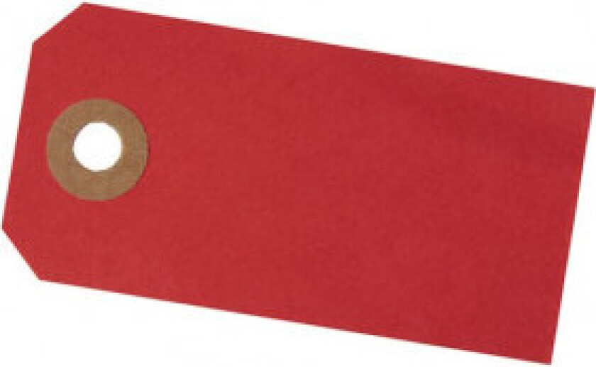 Manillamerker Rød 4x8cm - 10 stk