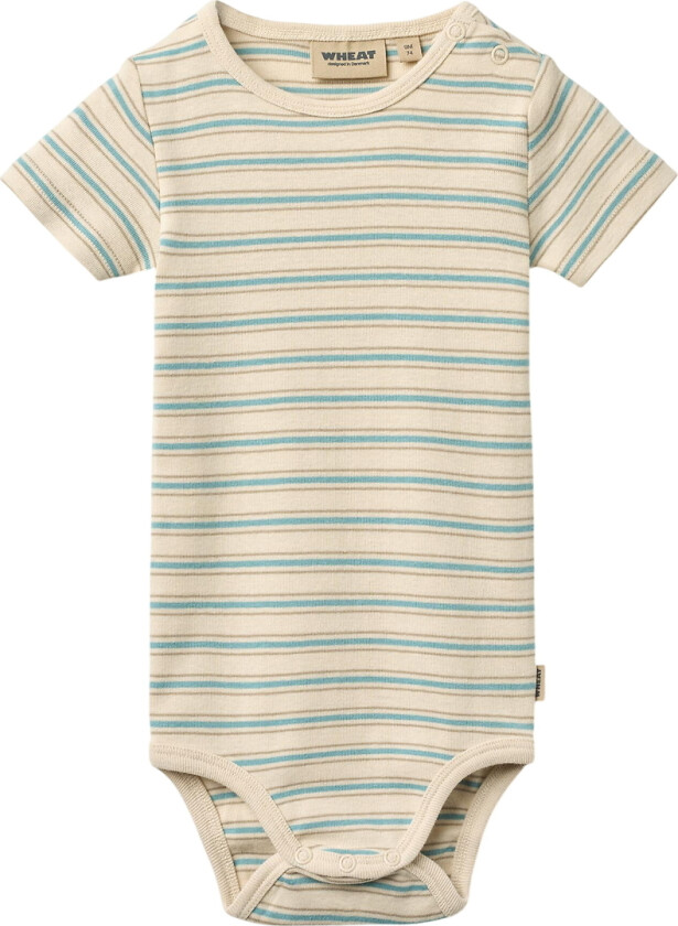 Body k/e - Edvald - Spring Lake Stripe - - 1 år (80) - Kortermet body