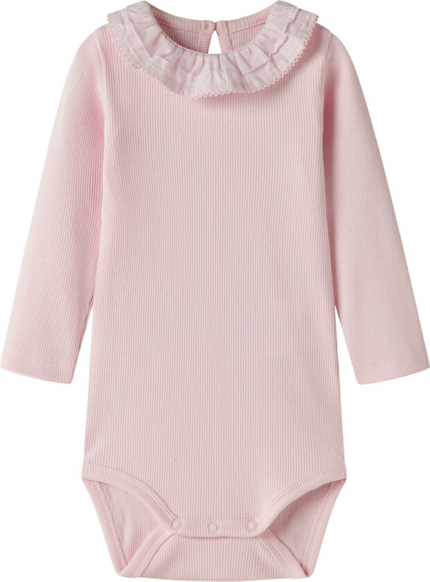 Body I/e - Rib - NbfFloris - Vugge Rosa - - 68 - Langermet Body