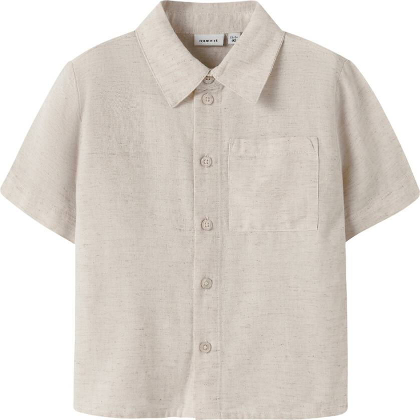 Skjorte - NmmFaher - Peyote Melange - - 5 år (110) - Skjorte K/E