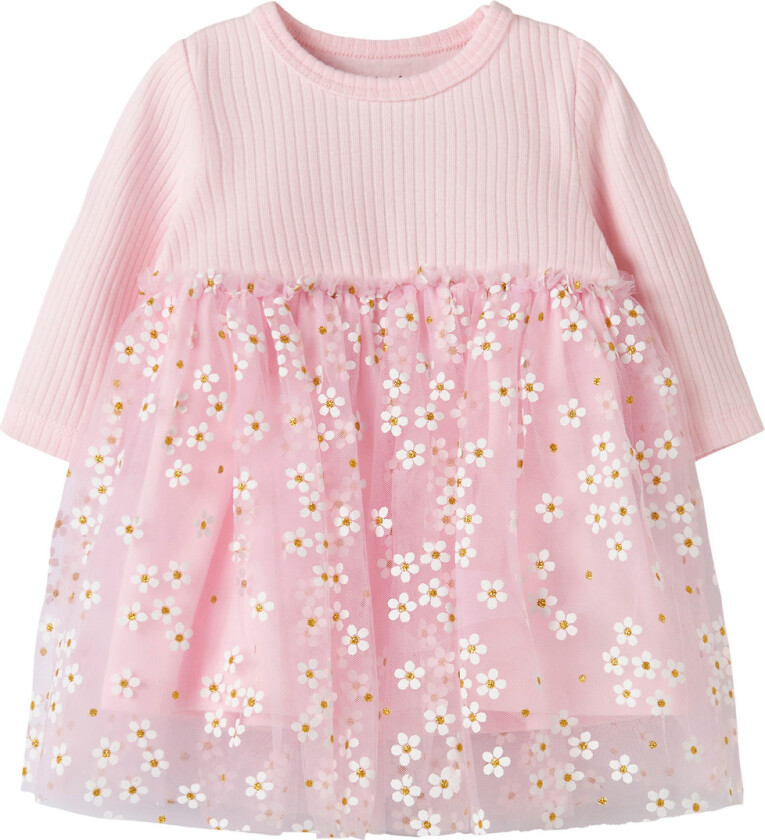 Kjole - NbfFloral - Vugge Rosa - - 74 - Kjole