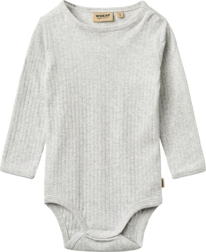 Body I/e - Berti - Melange Grey - - 1½ år (86) - Langermet Body