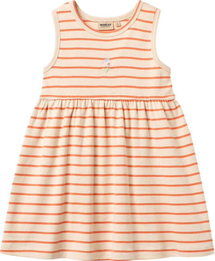Kjole - Martha - Oransje Stripe - - 7 år (122) - Kjole