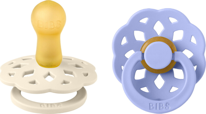 Böhmen Smokker - Str. 2 - Rund - 2-pack - Ivory/Hush - - 6-18 md - Smokk