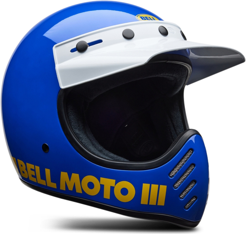 Helhjelm BELL Moto-3 Classic Blank blåL