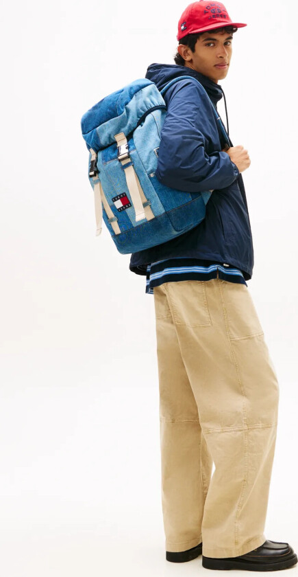 Tjm Denim Patchwork Backpack - Blue - ONE SIZE