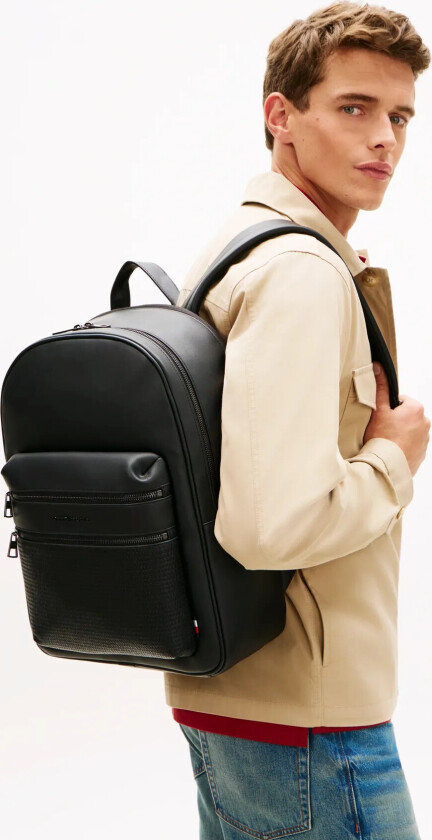 Th Woven Backpack - Black - ONE SIZE