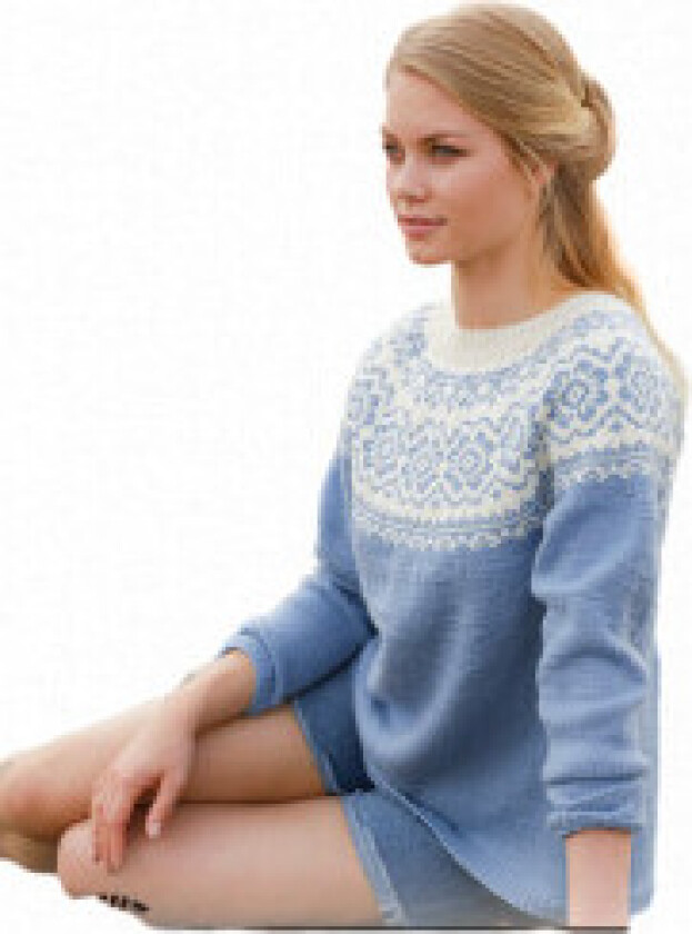 Periwinkle by DROPS Design - Genser Strikkeoppskrift str. S - XXXL - XXX-Large