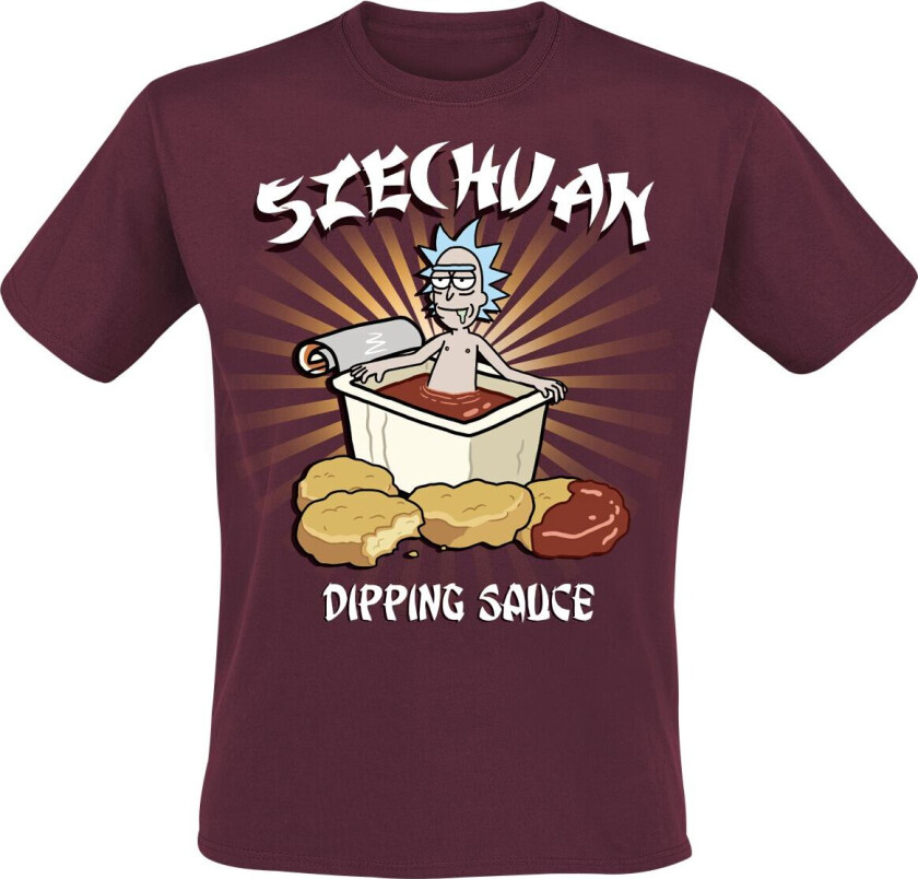 T-skjorte - Swechuan - S til XXL - Herrer - burgunder