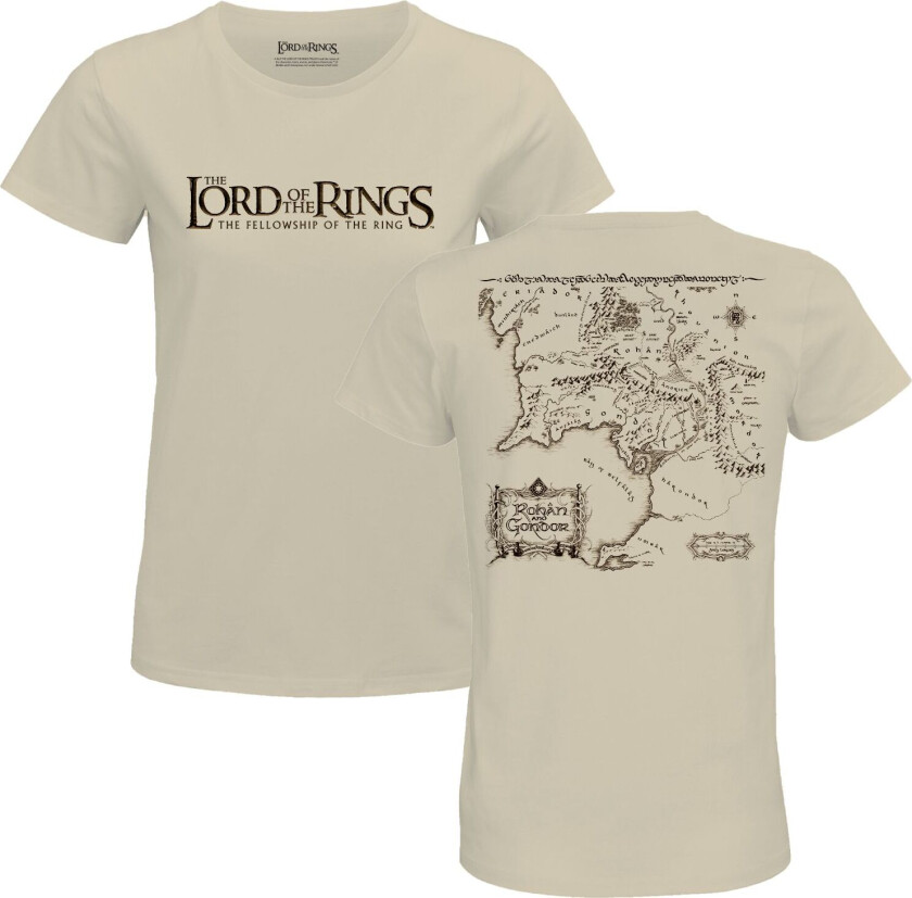 T-skjorte - Gondor Map - S til XL - Damer - sand