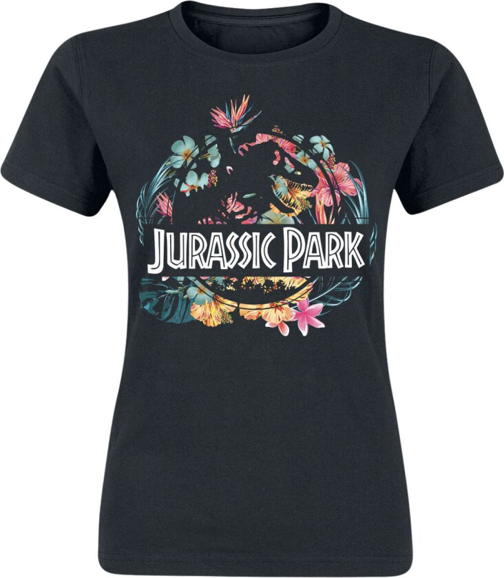 T-skjorte - Tropical Flower - S til XXL - Damer - svart