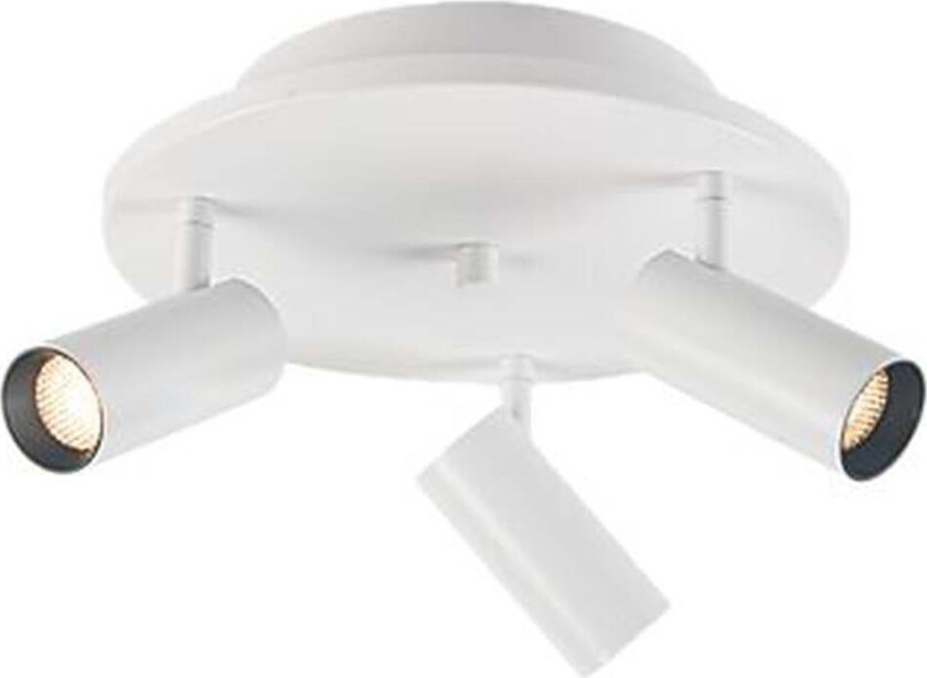 Concord rund takspott 3-lys - Hvit