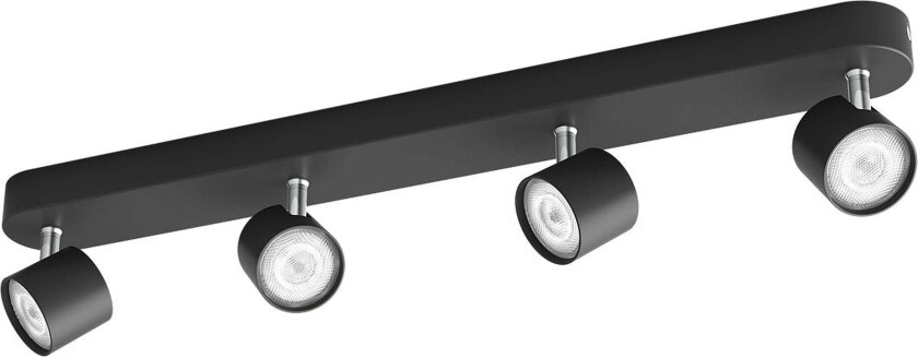 Star LED spotlight 4X4,5W, svart
