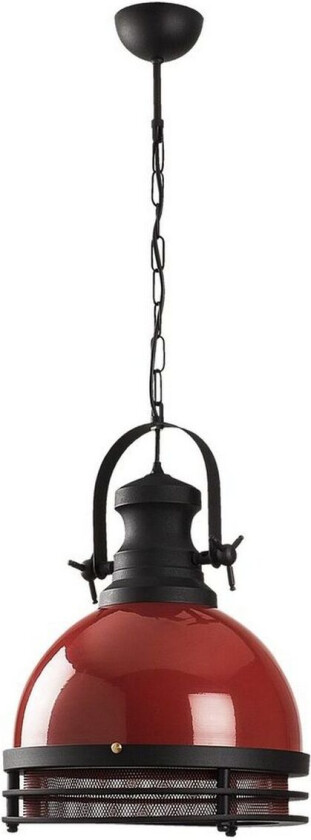 Saglam 3762 hengelampe, rød/svart, jern, Ø 32 cm