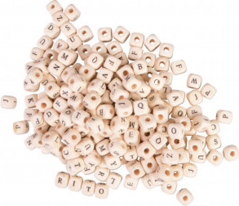 Treperler med assorterte bokstaver 10x10x10mm - 200 st