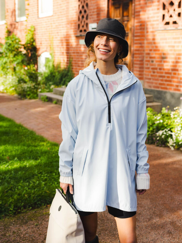Mode PU Poncho - Blå - Dame - Jakker - Regnponcho