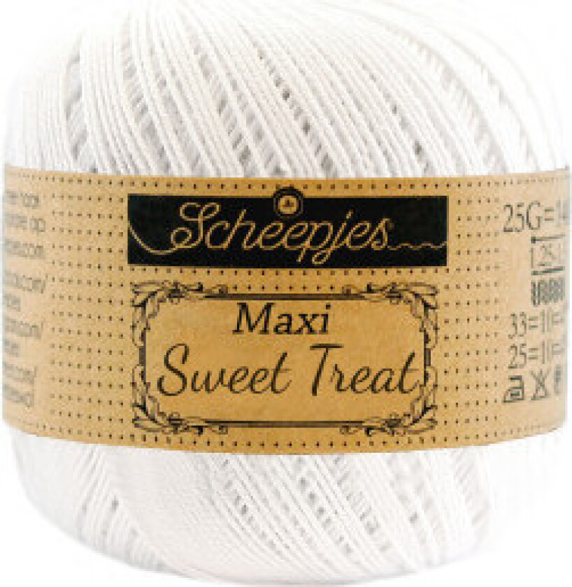 Maxi Sweet Treat Garn Unicolor 106 Snehvit