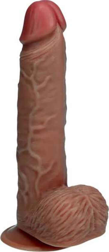 Vibrerende Dildo med baller 17,8 cm