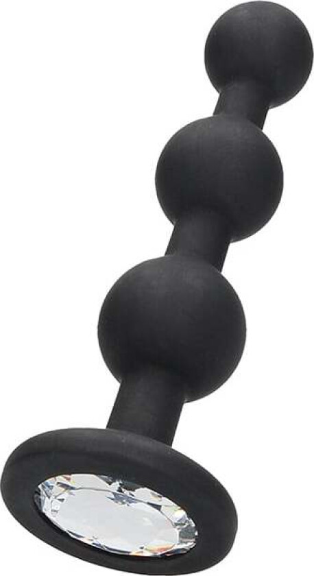 Buttplug med kuler og diamant