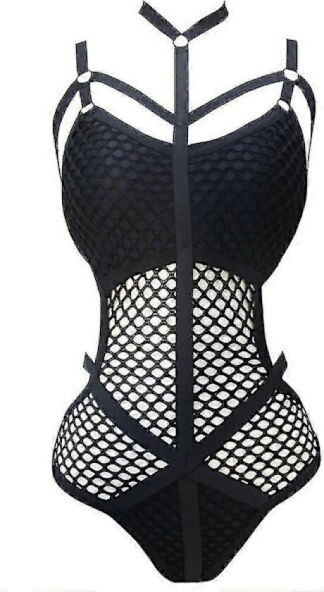 Kvinner Gjennomsiktig Strikket Fiskenett Mesh Badebekledning Badedrakt