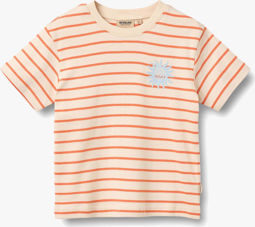 Jay T-skjorte, Orange Stripe, 116 - T skjorter & Topper - Bomull