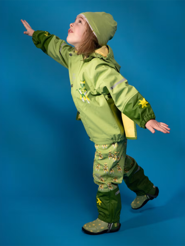 Bilde av Regnsett Plask Superhelt - Grønn - Barn - Yttertøy