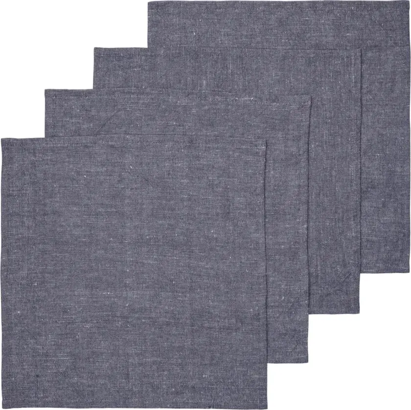 Hale serviett 4-pk Indigo blue, 35x35 cm