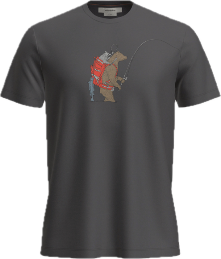 Men Merino 150 Tech Lite Ss Tee Bear Catch Obsidian M