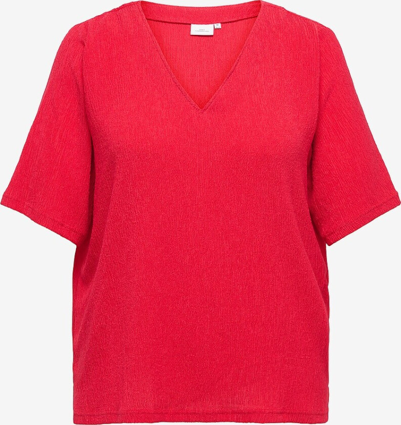 Topp caRanna Life S/S V-neck - Rød