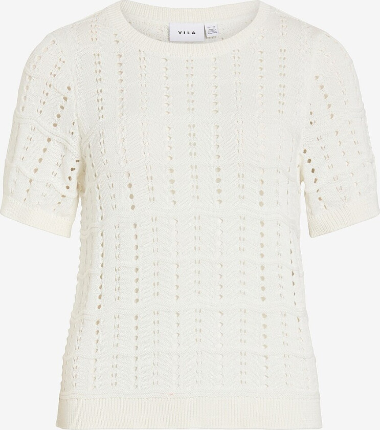 Pullover viSidona O-neck Pointelle Knit Top/ - Hvit