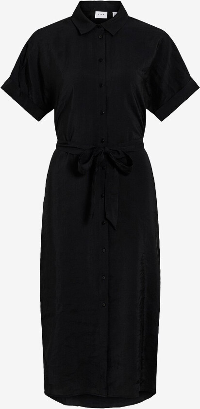Skjortekjole viHula S/S Midi Shirt Dress - Svart
