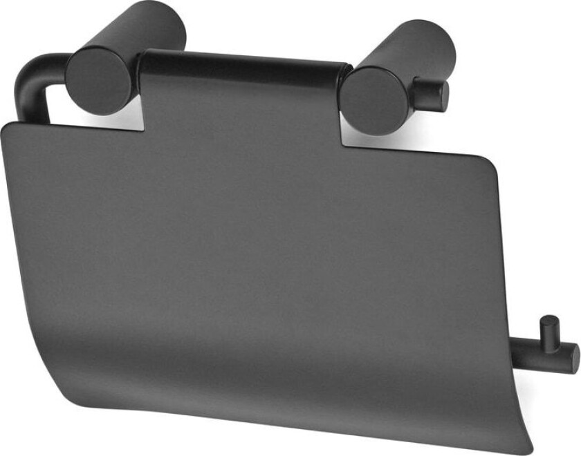 1368 Toalettpapirholder med Lokk Svart