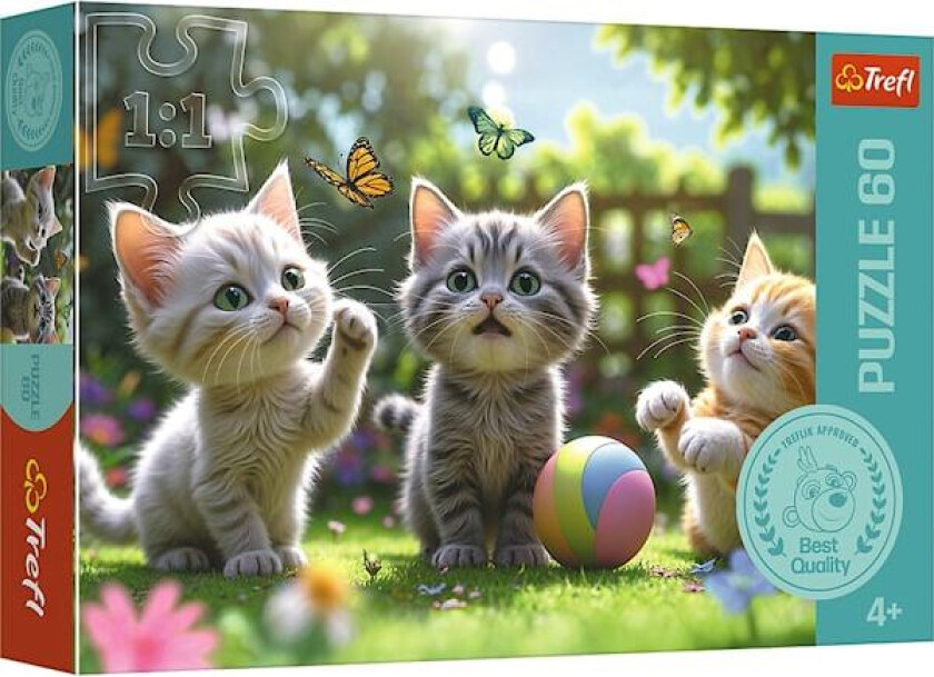 Three Kittens Barnepuslespill 60 brikker Trefl