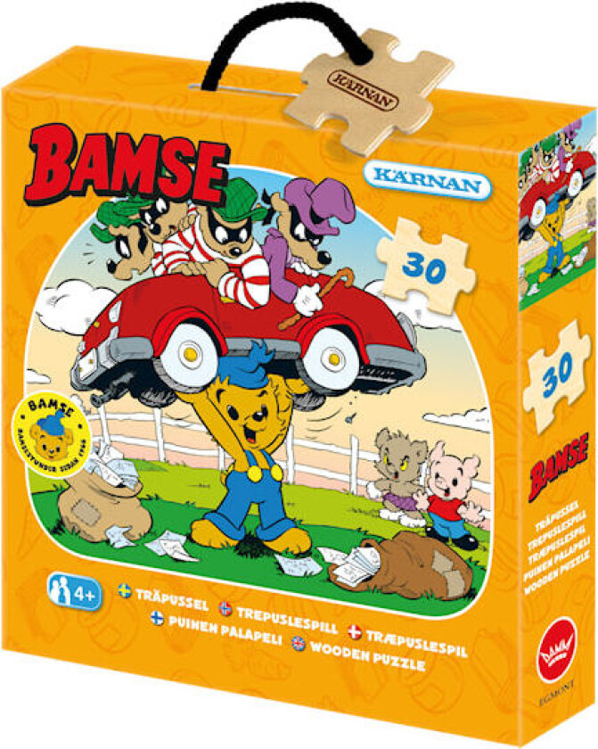 Bamse Skurk Barnepuslespill i tre 30 brikker Kärnan