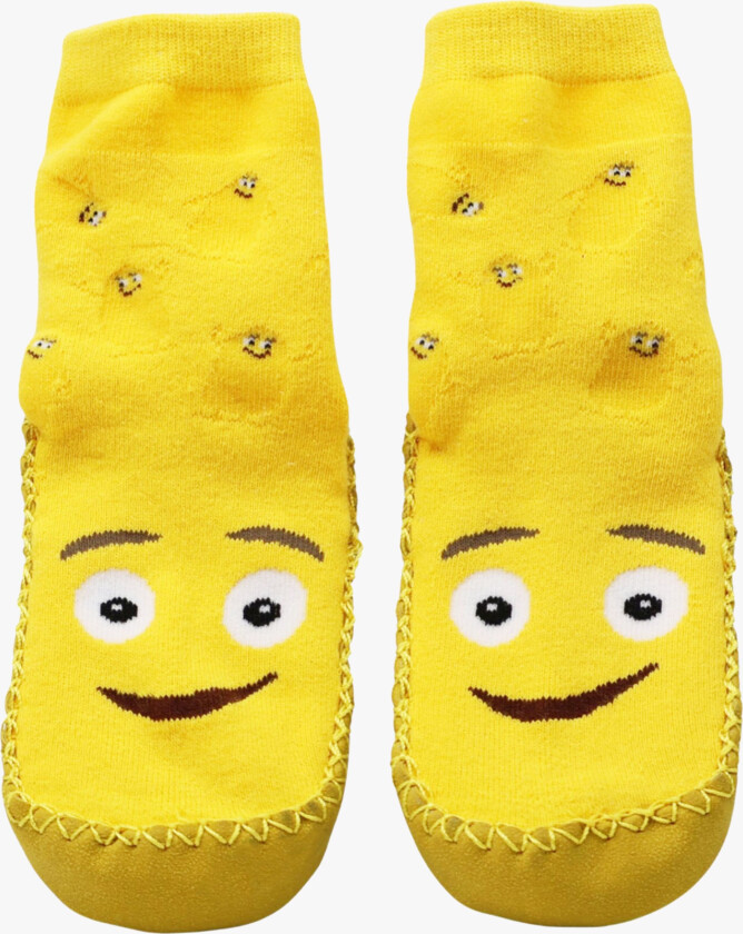 Bibbi Mokasiner, Yellow, 16-18 - Innesko & Tøfler - Bomull,Polyester