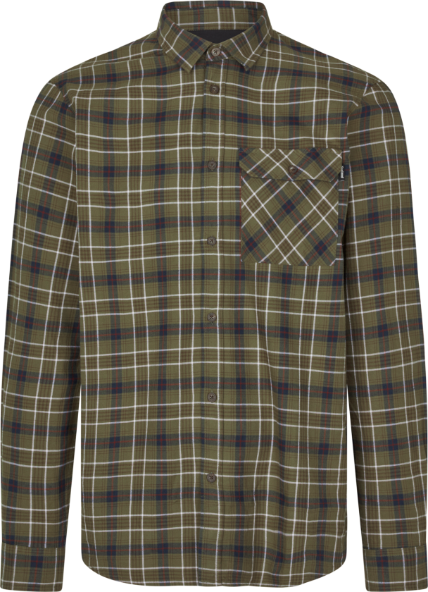Men's Glen Flannel Shirt Grape Leaf/Dark Navy Check