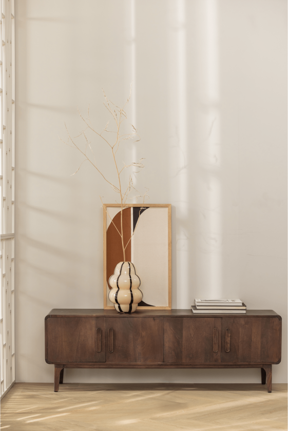 TV-benk Liya 150 cm - Mørk brun