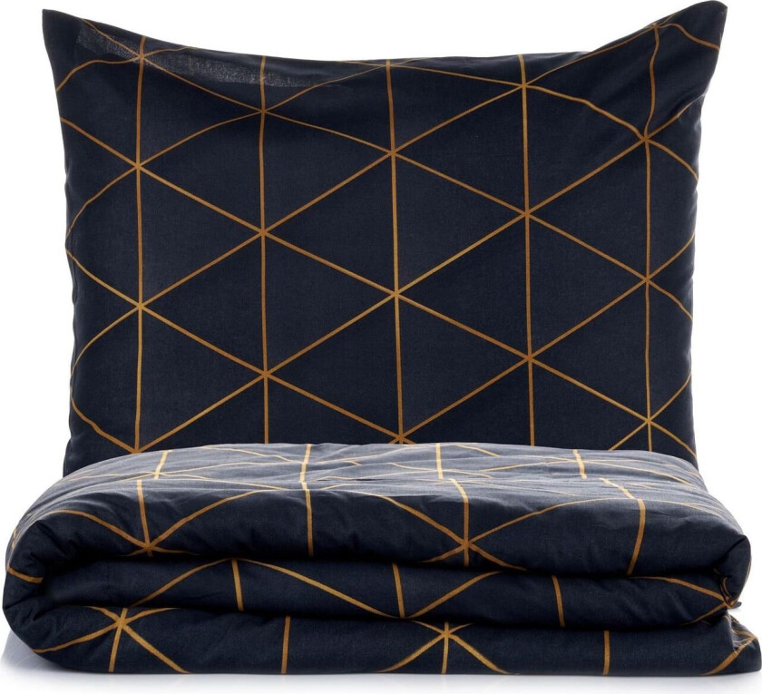 Branlor sengesett 240x220 cm - Gull og Svart