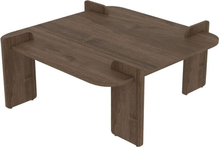 Campwell sofabord 90 cm kvadratisk - Valnøtt