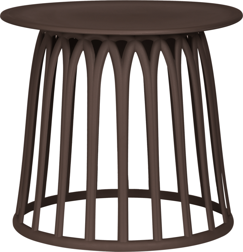 Sofabord Boy 50 cm rundt utendørs - Lilla/Brun