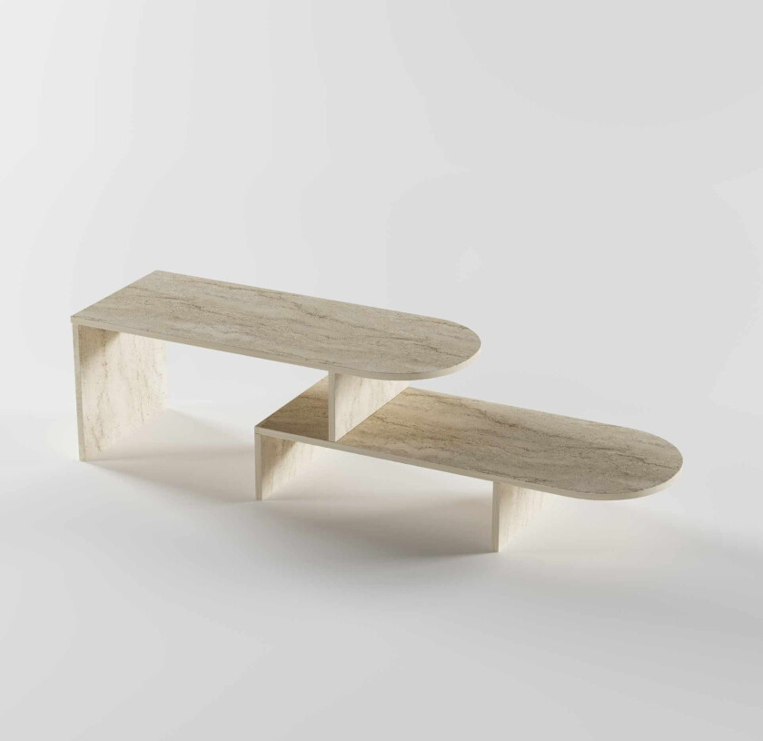 Deliones sofabord 100 cm - Travertin