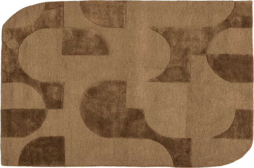 Teppe Livo 160×160 cm - Brun