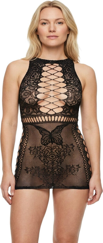 Iris Diamond Svart Kjole - Black - One size