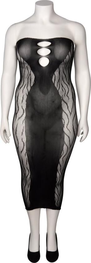 Edda Midi Svart Tubekjole - Svart - Plus size