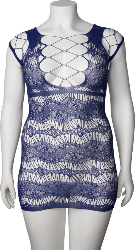 Lilya Mini Indigo Kjole - Blå - Plus size