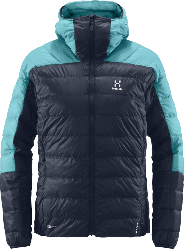 Women's L.I.M Down Hood M, Tarn Blue/Frost Blue