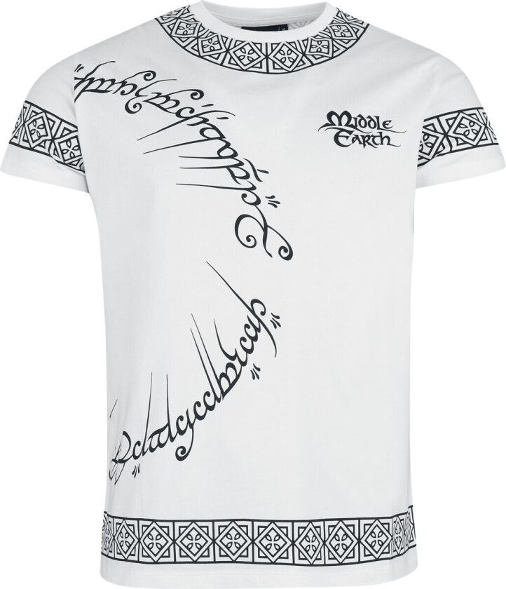 T-skjorte - Middle Earth - S til 3XL - Herrer - hvit